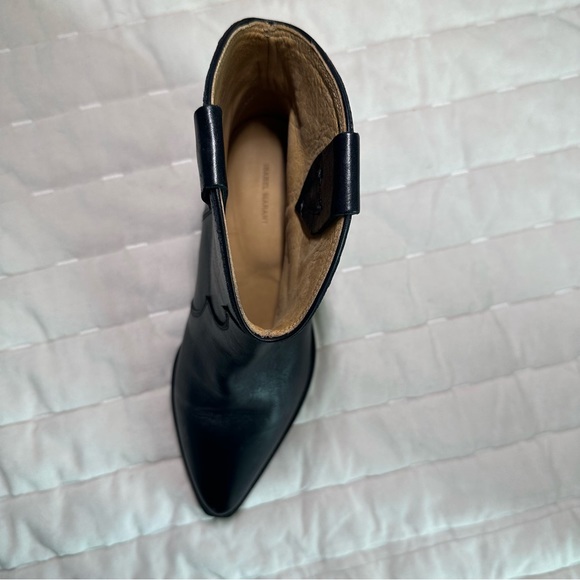 Isabel Marant Black Slip on Dewina Ankle Boots. Size US 7. Western Style. - Picture 9 of 15